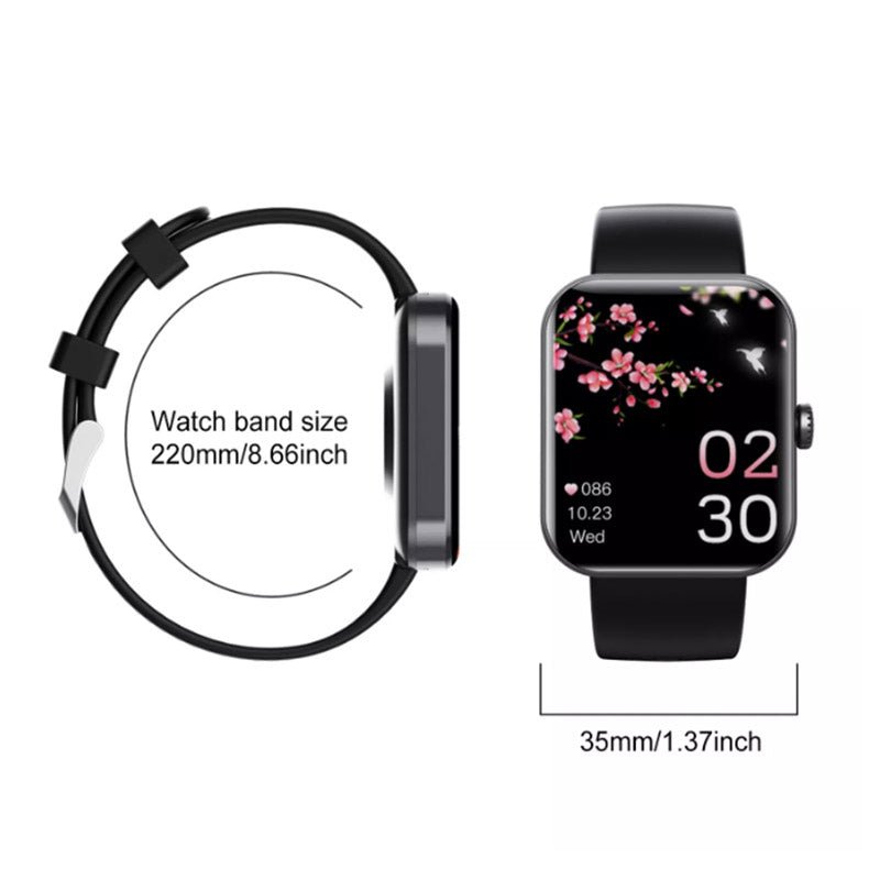 Unisex Smartwatch with Blood Sugar Monitoring and Health Tracking