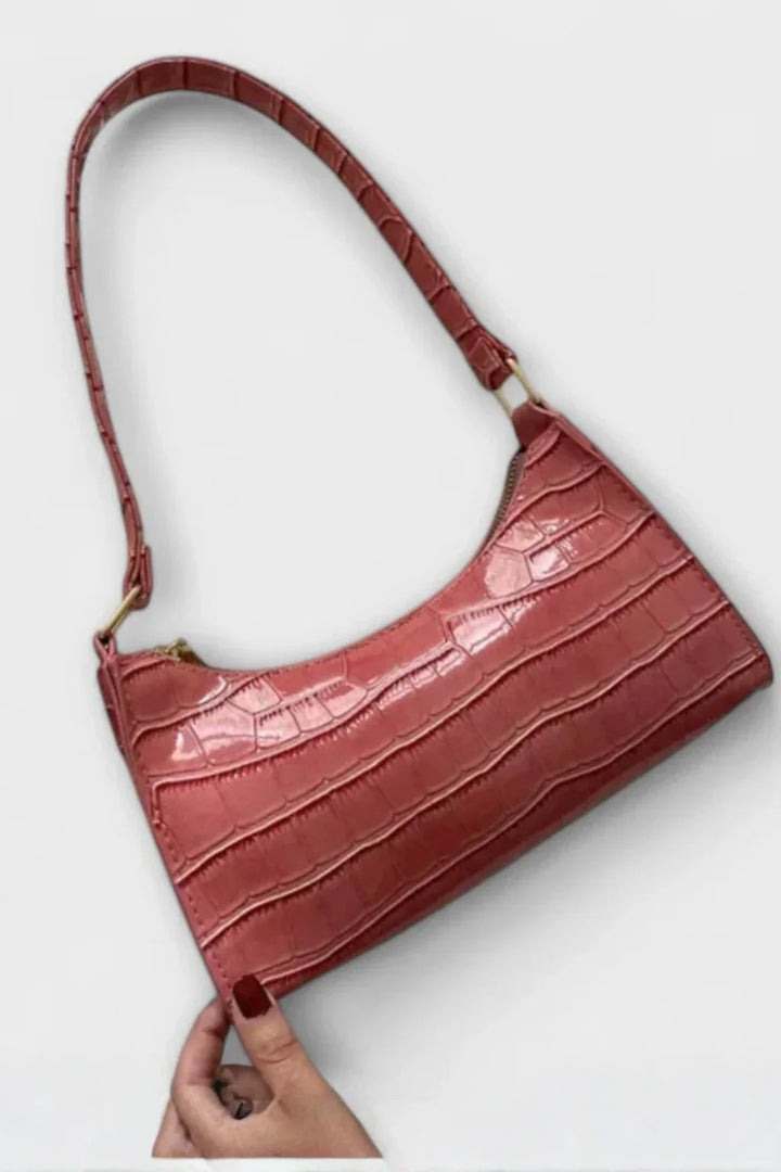 Womens Shoulder Bag Textured Embossed Pattern