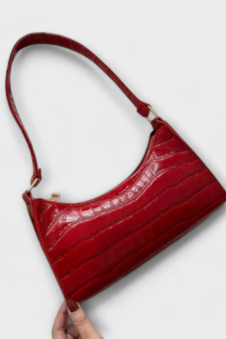 Womens Shoulder Bag Textured Embossed Pattern