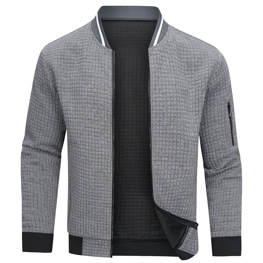 Mens Bomber Jacket Padded Zipper Closure