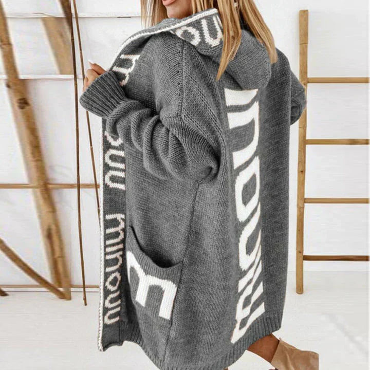Womens Cozy Cardigan Knit Comfortable Relaxed Fit