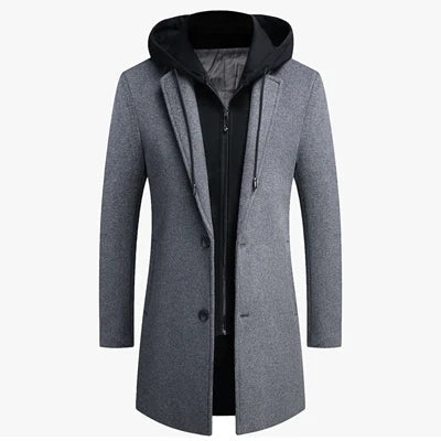 Womens Double Layer Hooded Coat Classic Fit - BritishMode