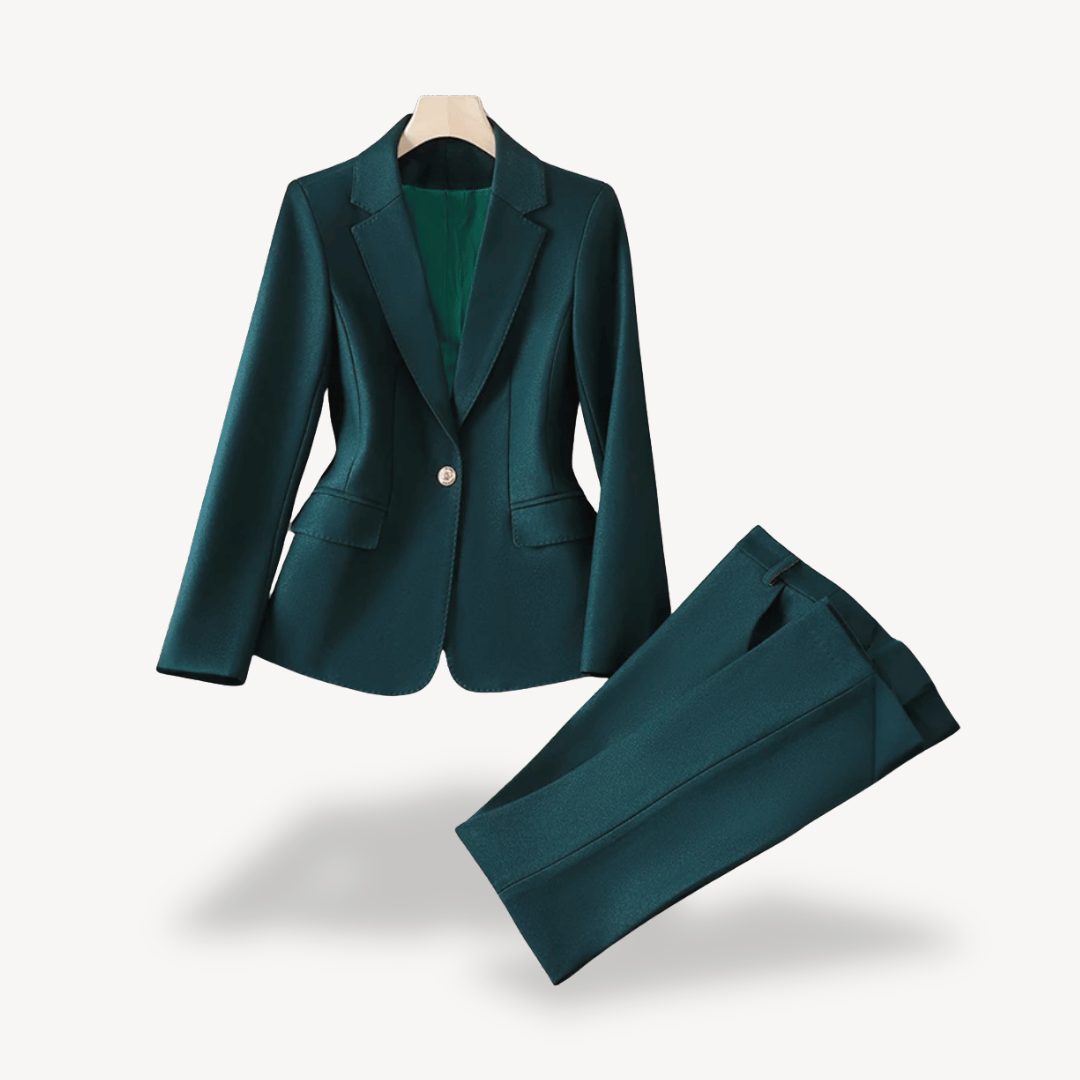 Womens Formal Blazer and Pants Set Tailored Fit