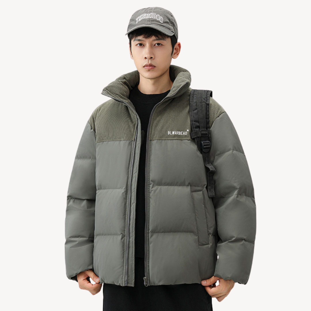 Mens Puffer Jacket Nylon Padded Fit