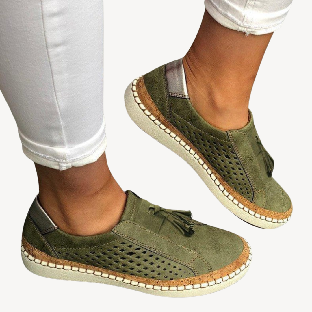 Womens Orthopedic Loafers Suede Comfortable Fit