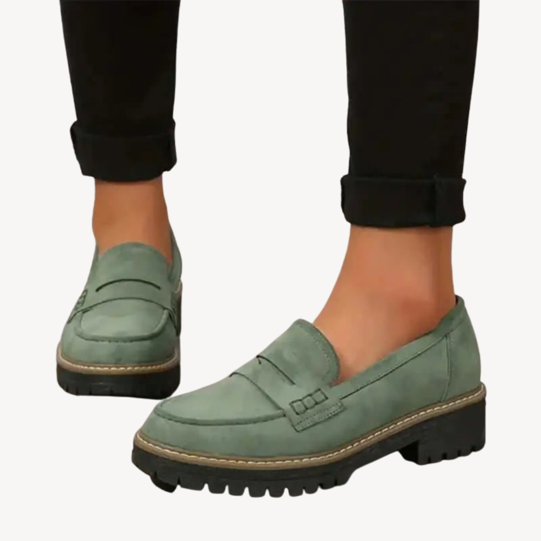 Womens Orthopedic Loafers Chunky Sole Comfortable Fit