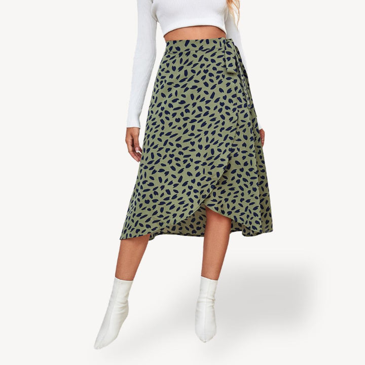Womens Wrap Midi Skirt Chiffon Lightweight - BritishMode