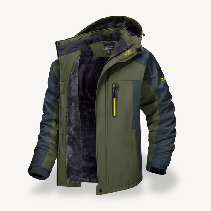 Mens Winter Fleece Coat Waterproof Warm Fit