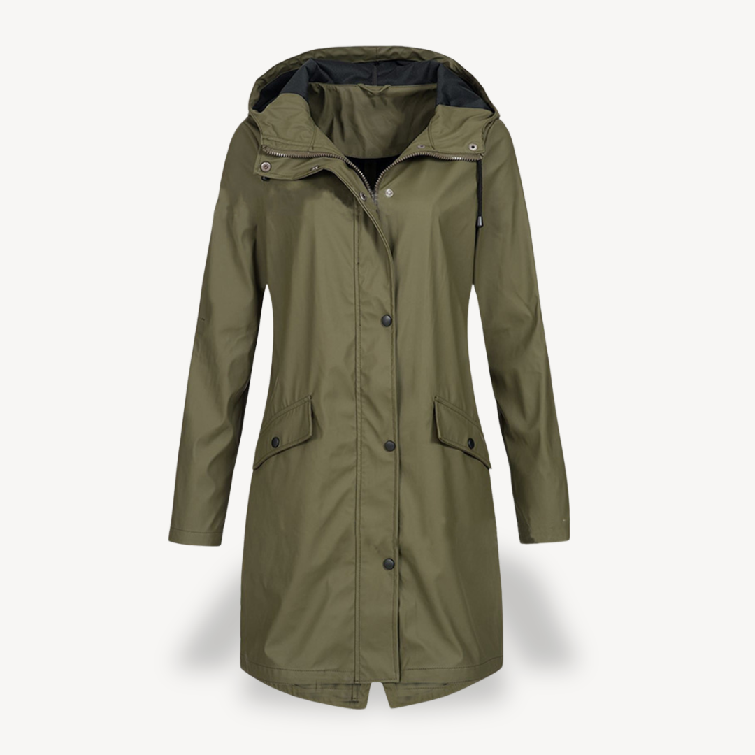 Womens Hooded Raincoat Waterproof
