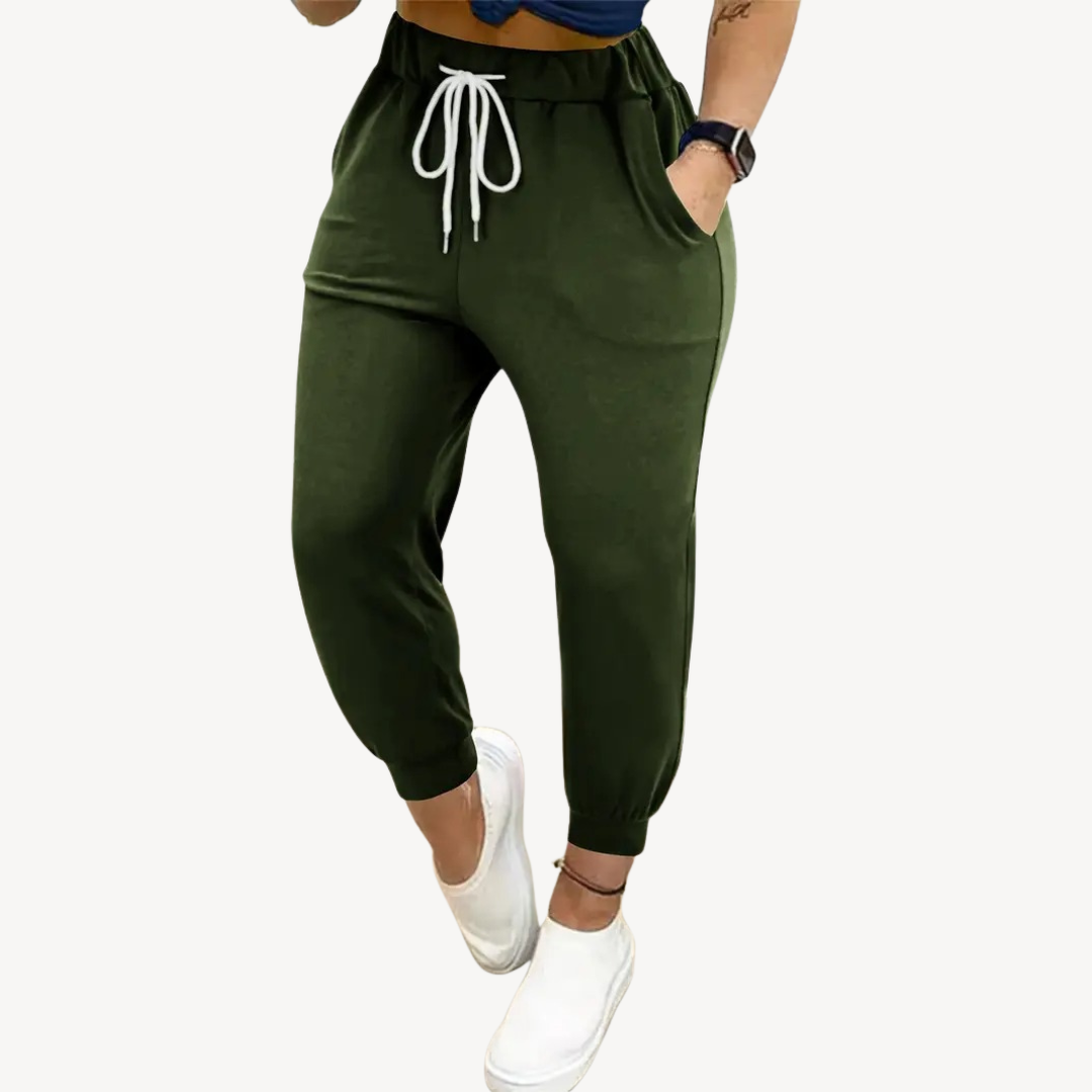 Womens Jogger Pants Elastic Waist Relaxed Fit
