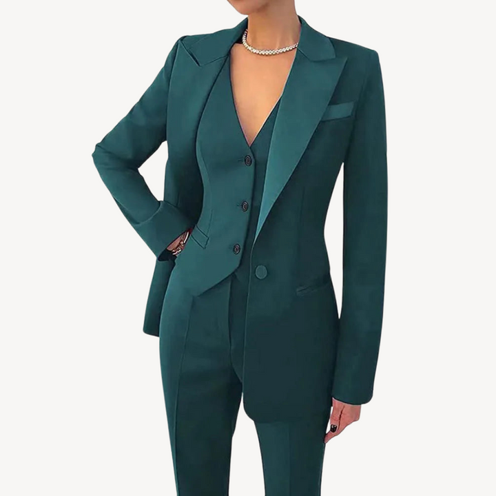 Womens Slim Fit Suit Set Tailored Formal - BritishMode