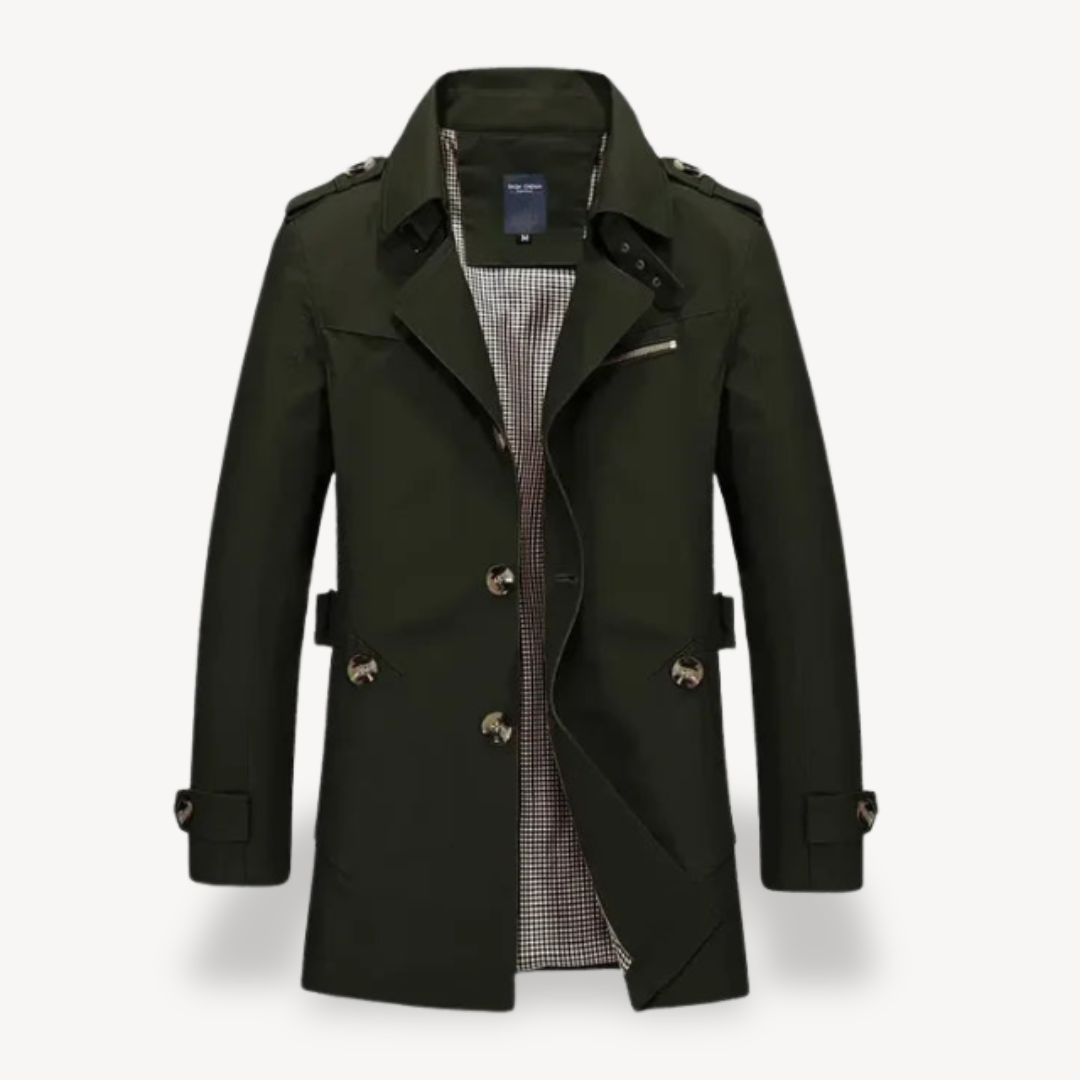Mens Trench Coat Casual Slim Fit - BritishMode
