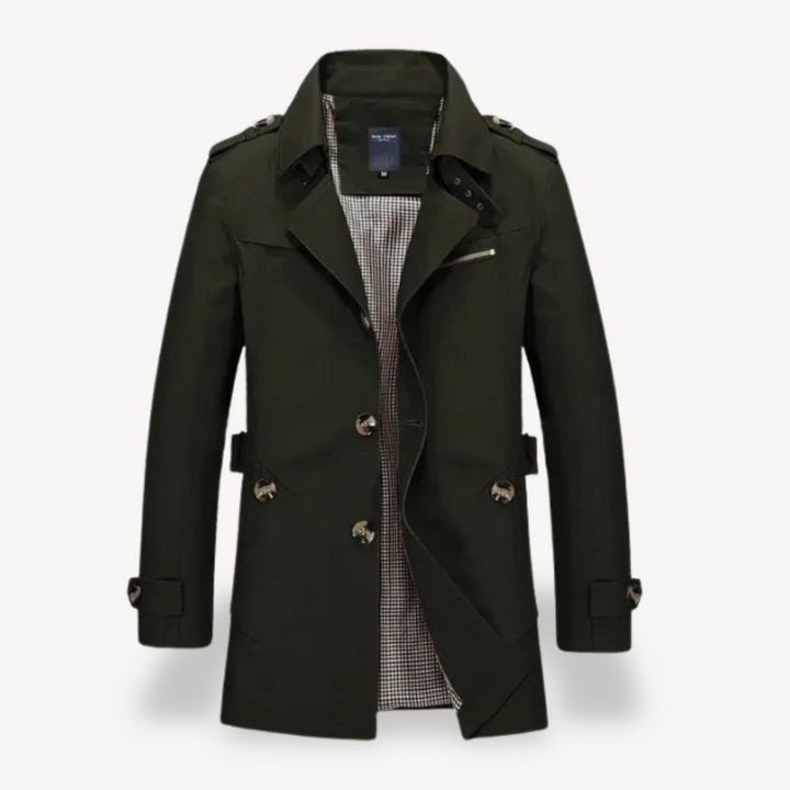 Mens Trench Coat Casual Slim Fit - BritishMode