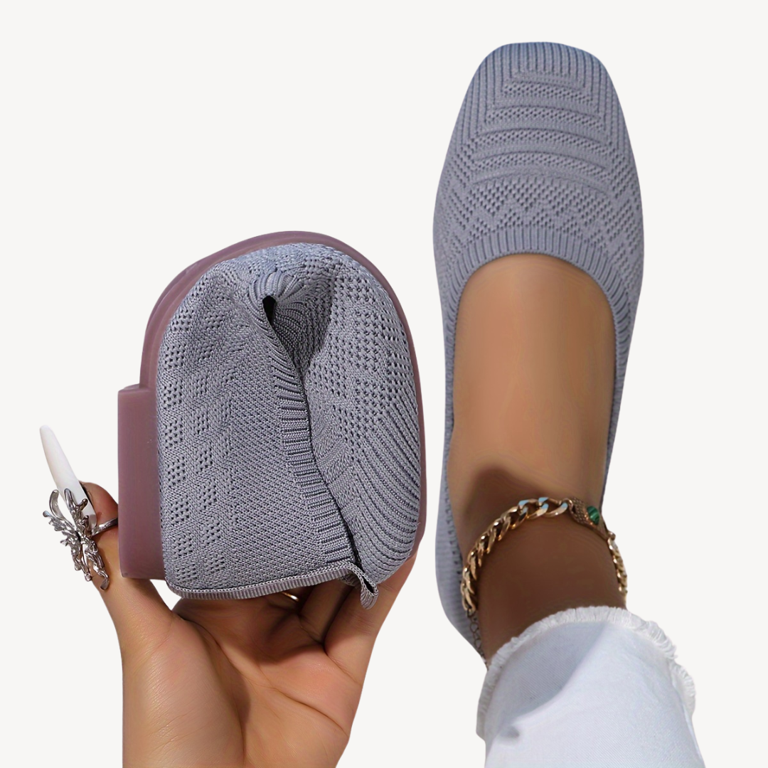 Womens Orthopedic Flats Square Toe Comfortable Fit