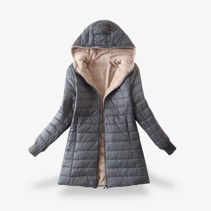 Womens Puffer Coat Sherpa Lined Insulated Fit