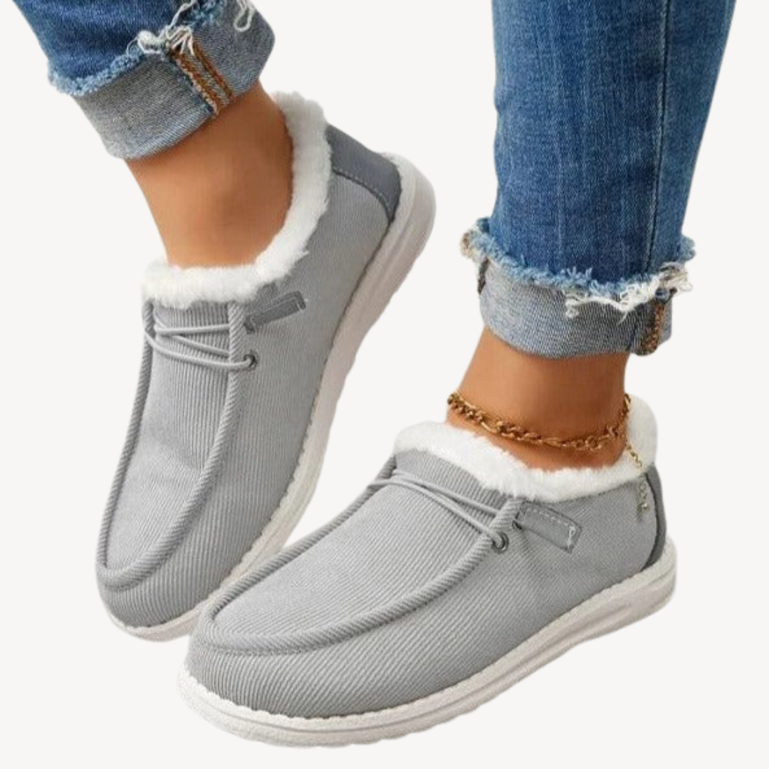 Womens Orthopedic Slip-On Shoes with Fleece Lining