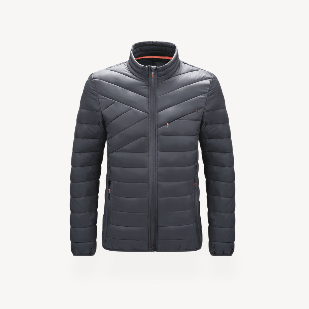 Mens Puffer Jacket Stand Collar Insulated - BritishMode