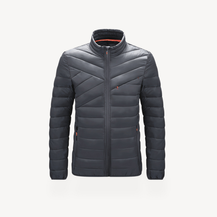 Mens Puffer Jacket Stand Collar Insulated - BritishMode