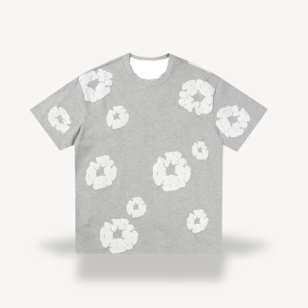 Unisex T-Shirt with Popcorn Print Casual Fit