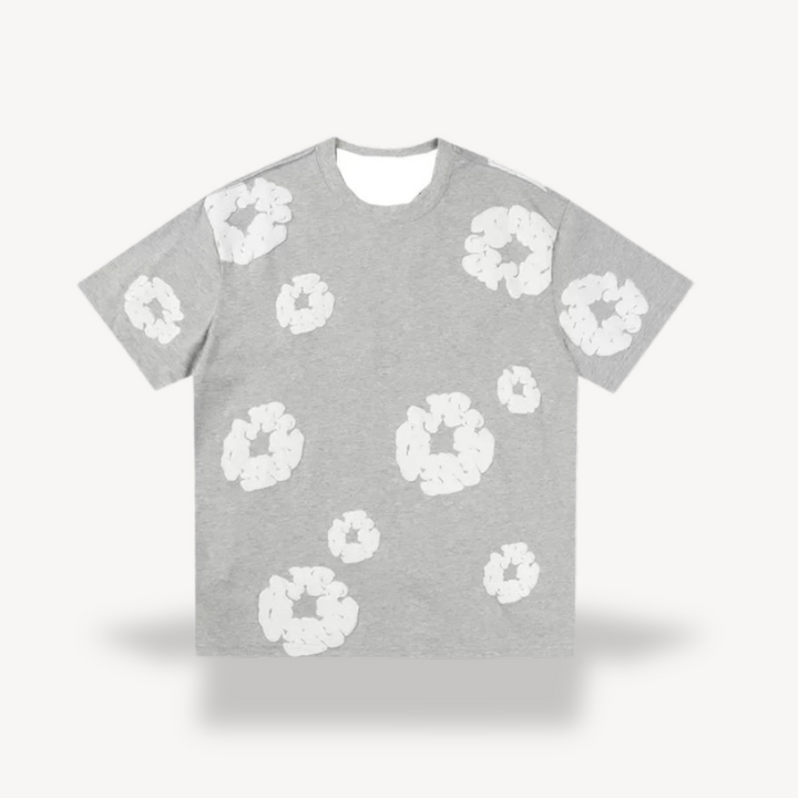 Unisex T-Shirt with Popcorn Print Casual Fit