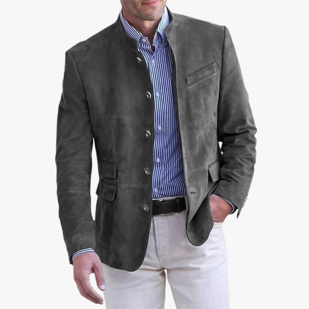 Mens Blazer Jacket Button Closure Casual Fit