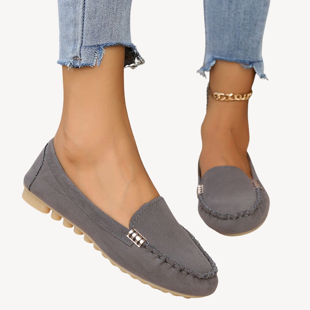 Womens Orthopedic Slip-On Flats Leather