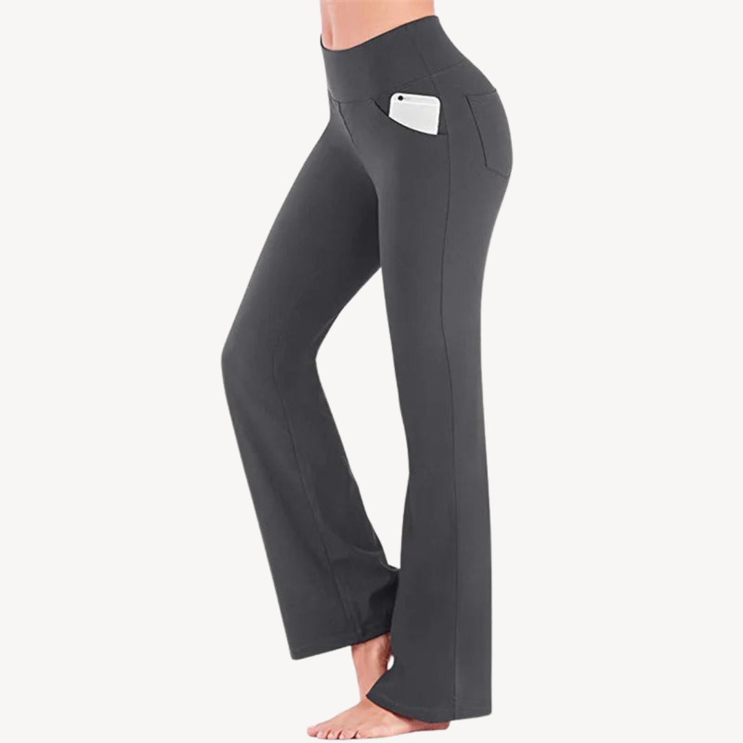Womens High-Waisted Stretch Pants Slim Fit