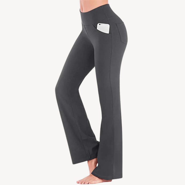 Womens High-Waisted Stretch Pants Slim Fit