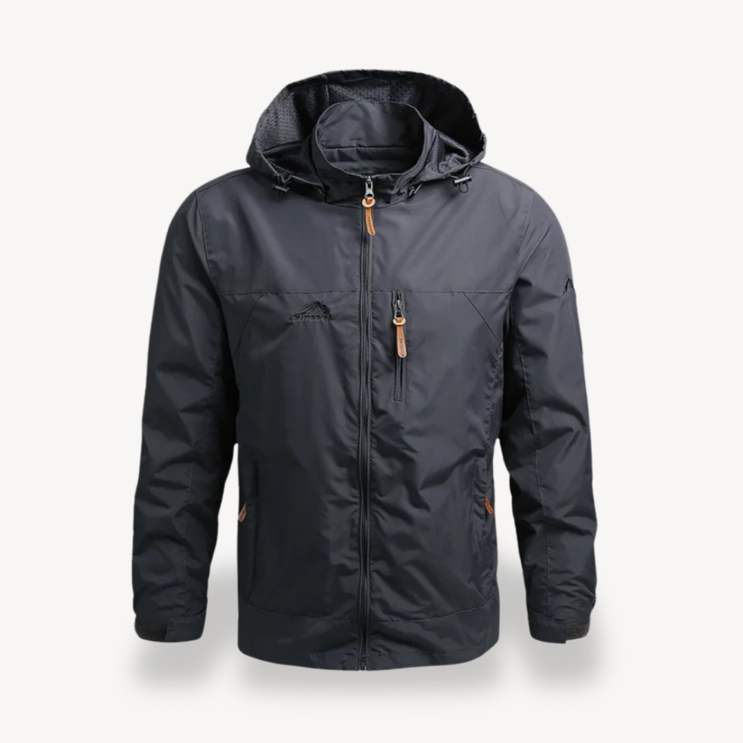 Mens Waterproof Raincoat Jacket with Hood