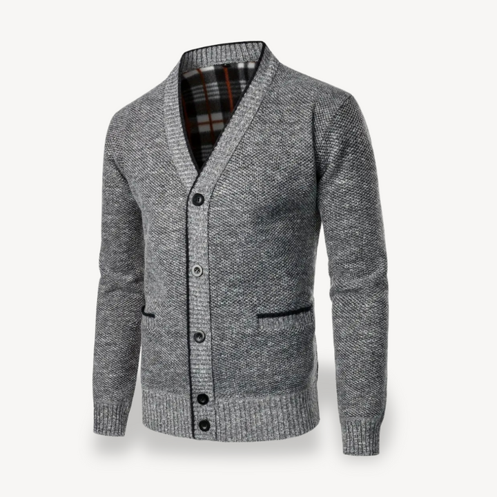 Mens Cardigan Button-Front Knitwear Classic Fit