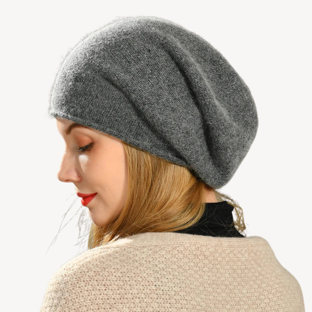 Womens Knitted Beanie Hat Stretch Fit