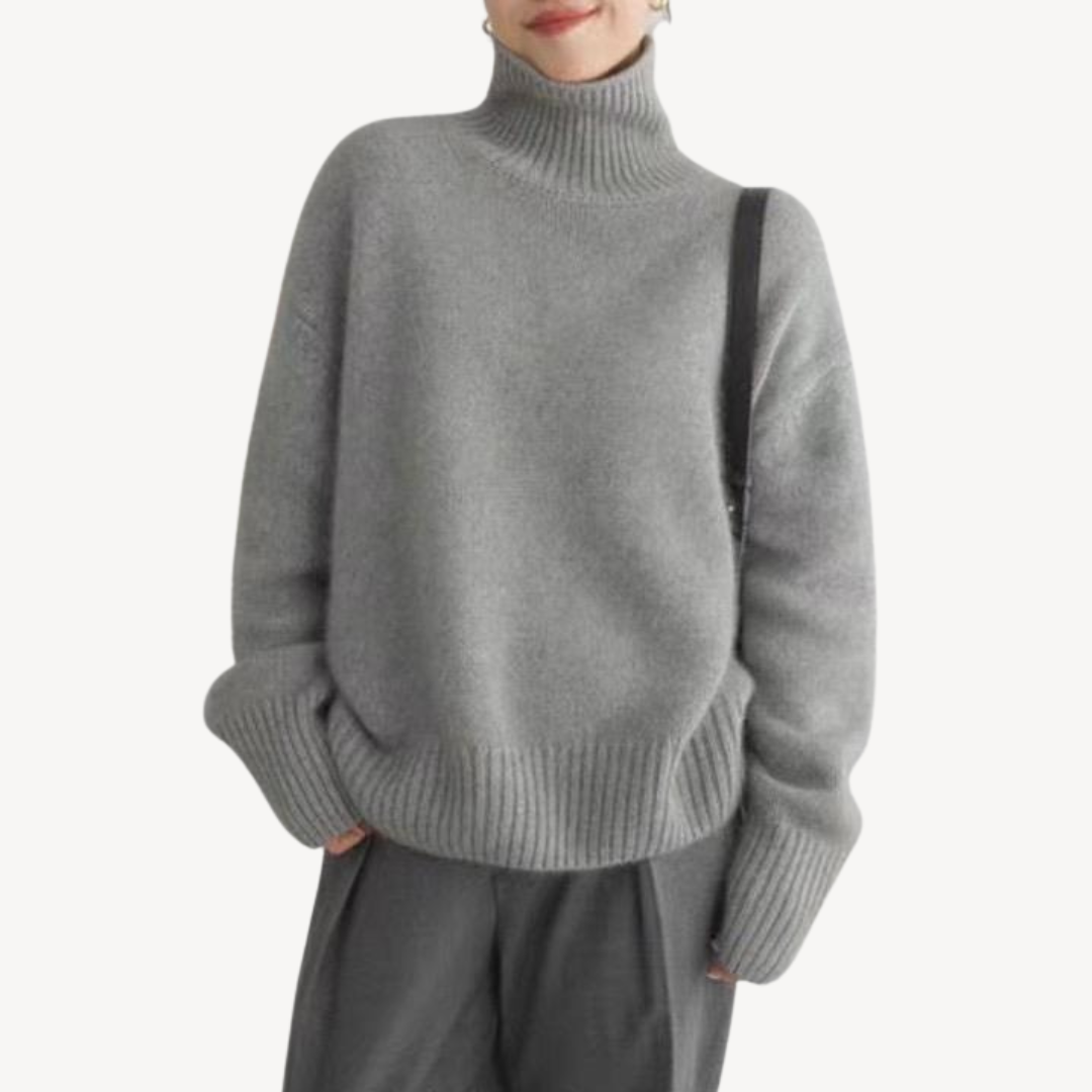 Womens Knit Turtleneck Sweater Soft Fabric