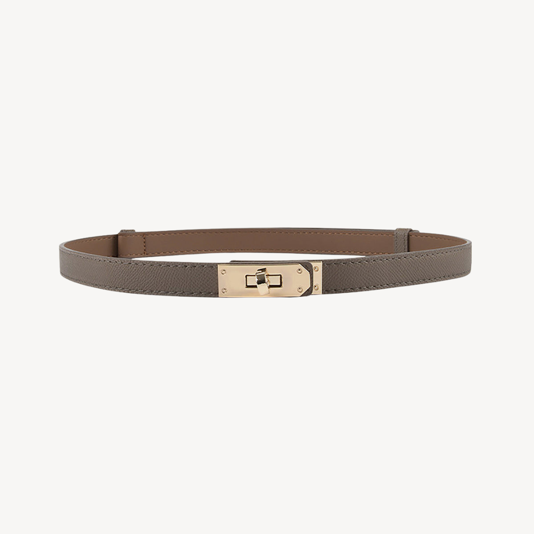 Womens Faux Leather Belt with Buckle Classic Fit