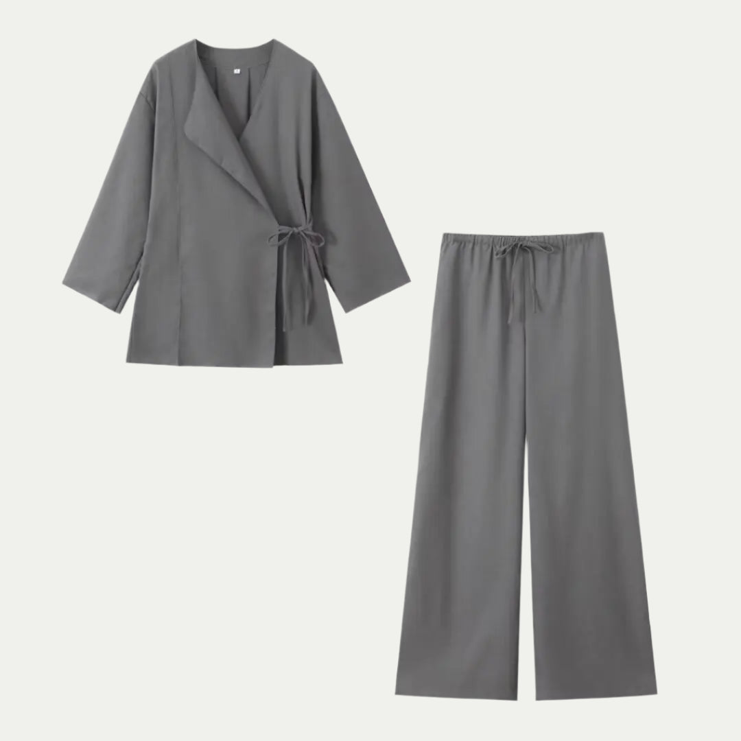 Womens Pajama Set Cotton Relaxed Fit