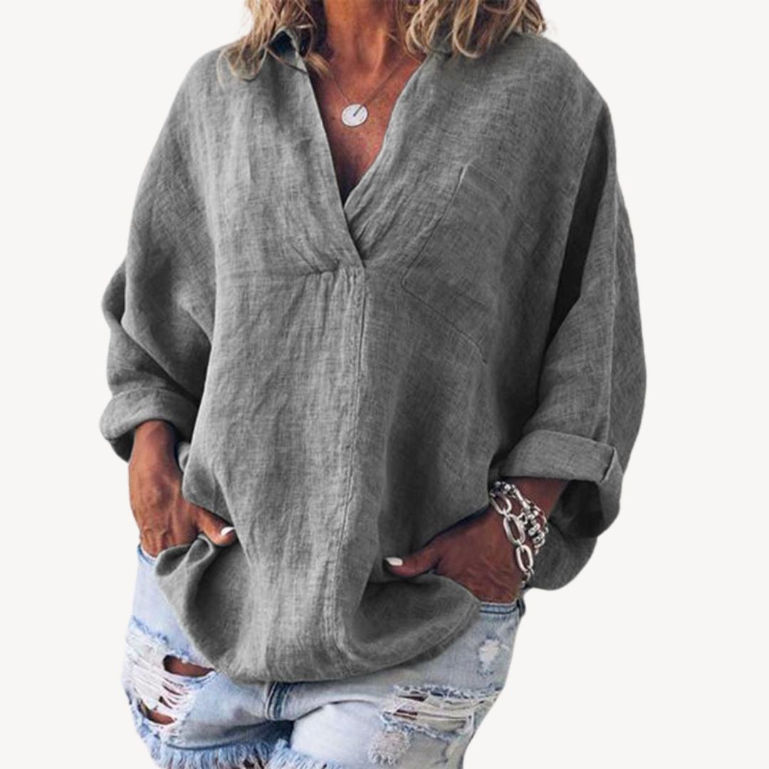 Womens Blouse Cotton Relaxed Fit