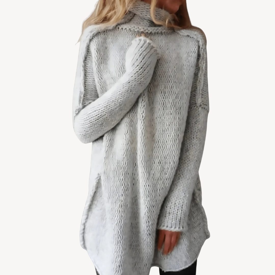 Womens Knit Sweater Turtleneck Long Sleeve