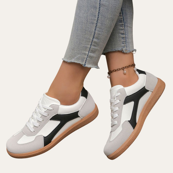 Womens Sneakers Synthetic Leather Soft Chic