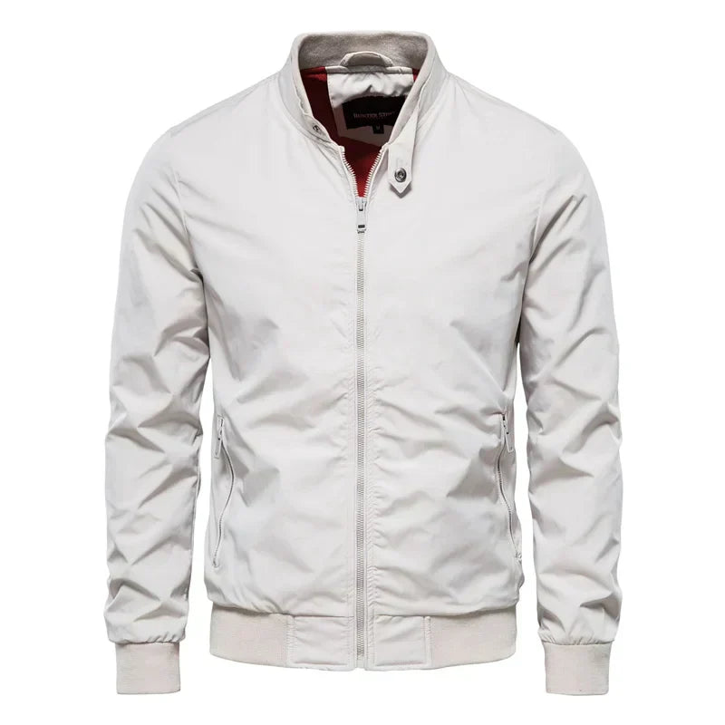 Mens Bomber Jacket Lightweight Sporty Elegant Fit