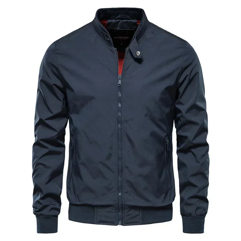 Mens Bomber Jacket Lightweight Sporty Elegant Fit