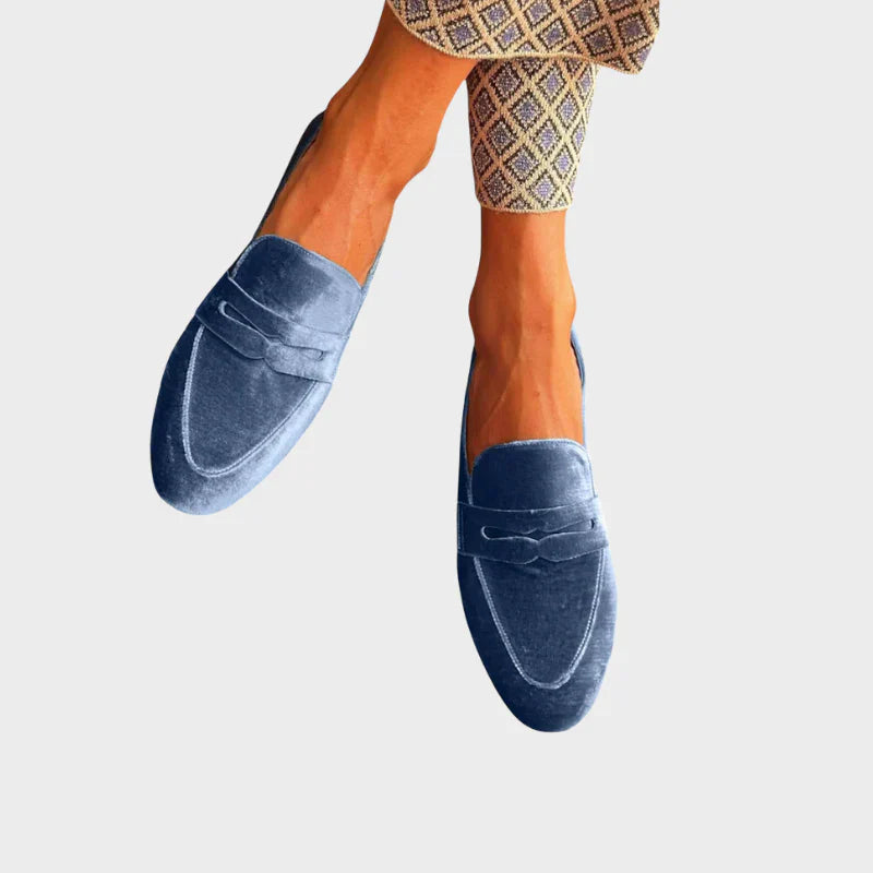 Womens Slip-On Loafer Shoes with Penny Strap