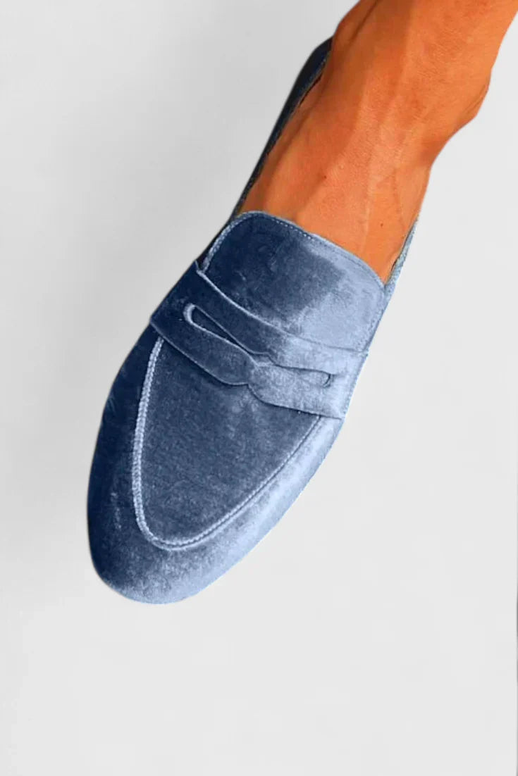 Womens Slip-On Loafer Shoes with Penny Strap