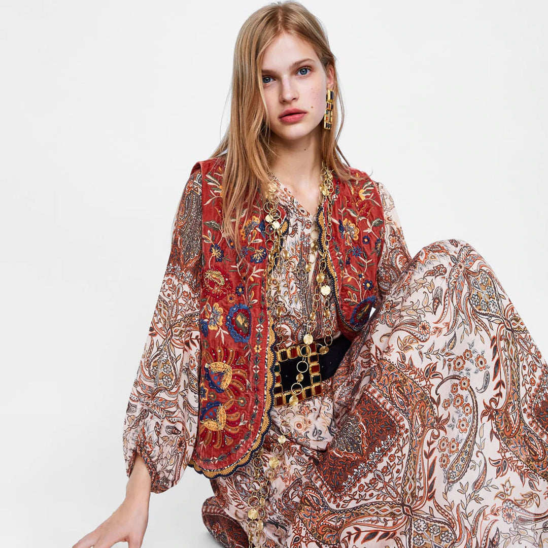 Womens Boho Vest Open Front Lightweight Design - BritishMode