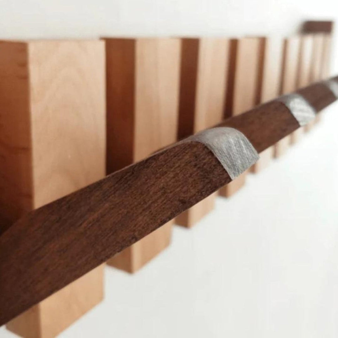 Wall Mount Coat Rack with Hooks and Shelf