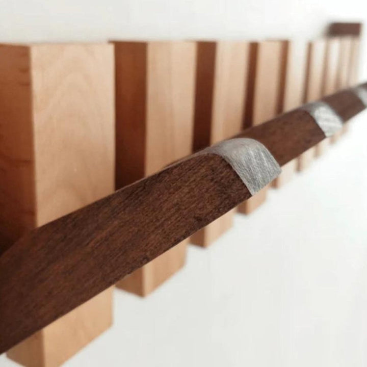 Wall Mount Coat Rack with Hooks and Shelf