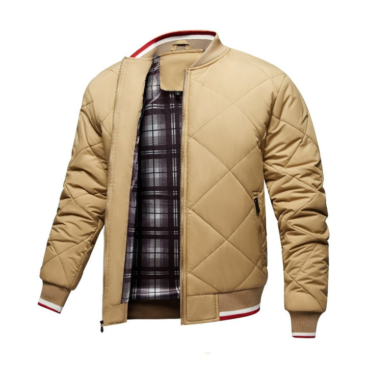 Mens Quilted Bomber Jacket Padded Fit