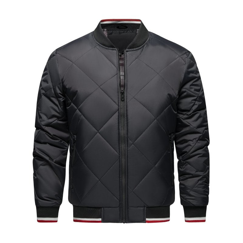 Mens Quilted Bomber Jacket Padded Fit - BritishMode