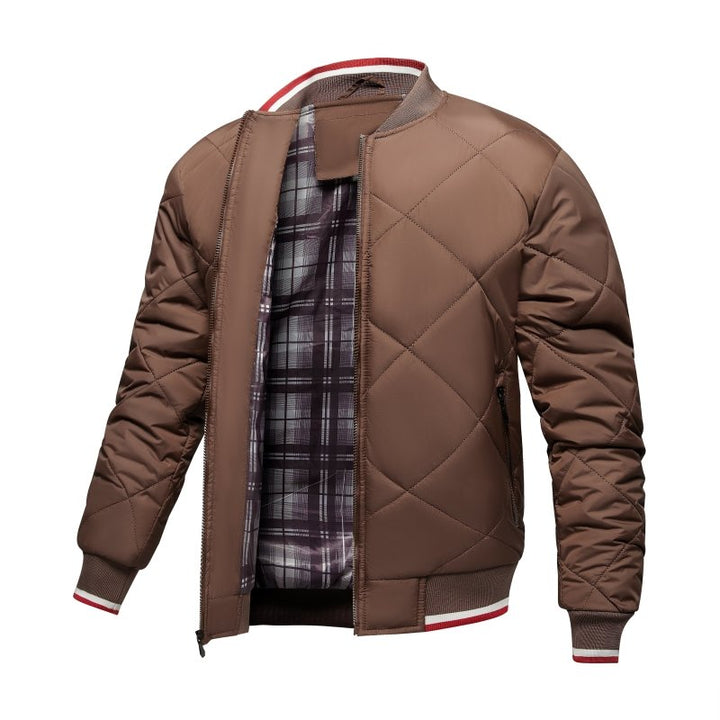 Mens Quilted Bomber Jacket Padded Fit