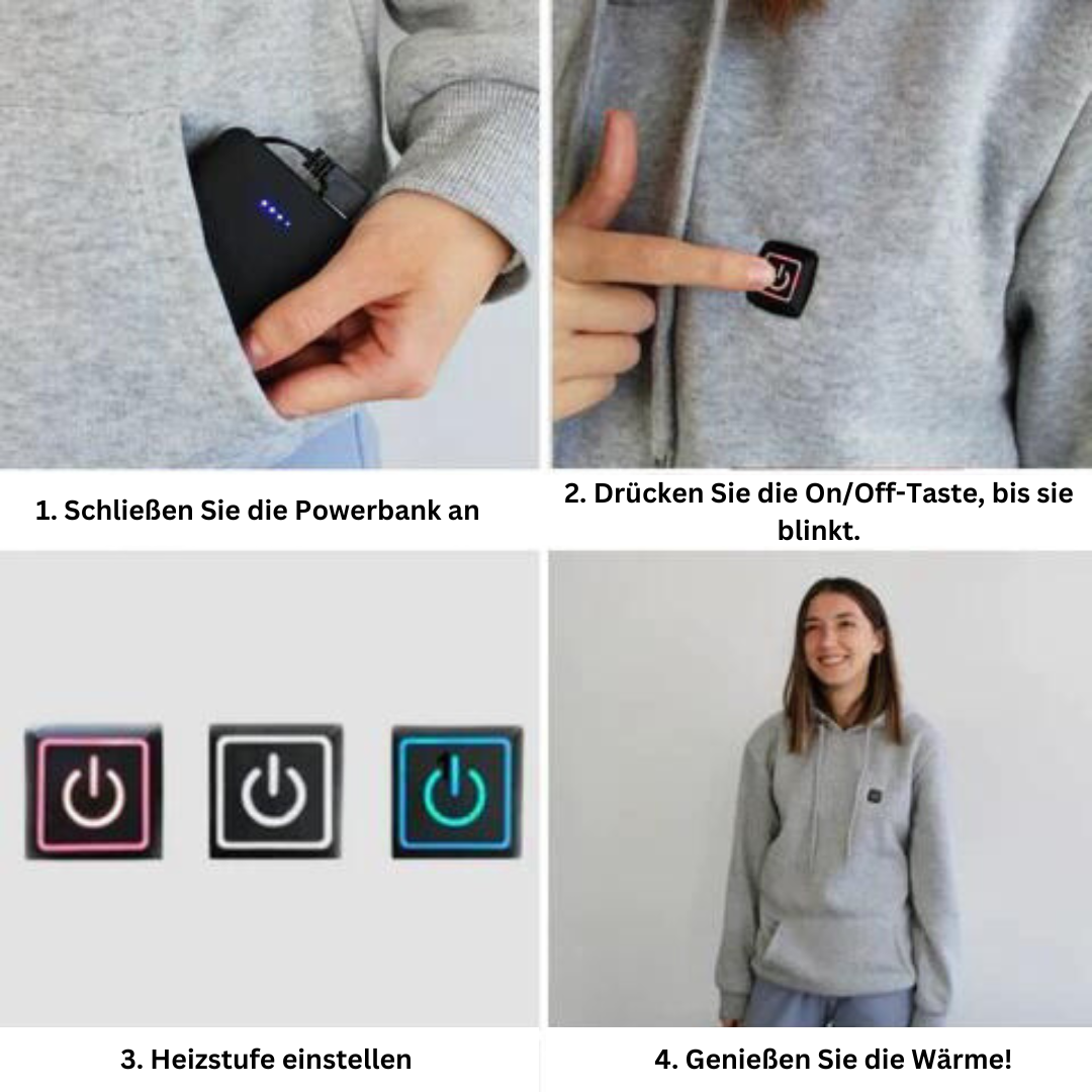 Unisex Heated Hoodie with ThermaFabric