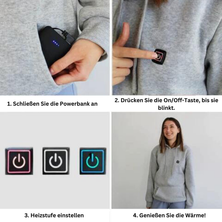 Unisex Heated Hoodie with ThermaFabric