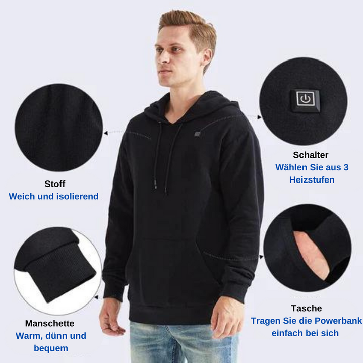 Unisex Heated Hoodie with ThermaFabric